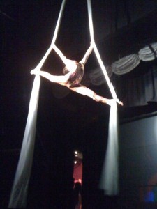 Mystasia! performing aerial